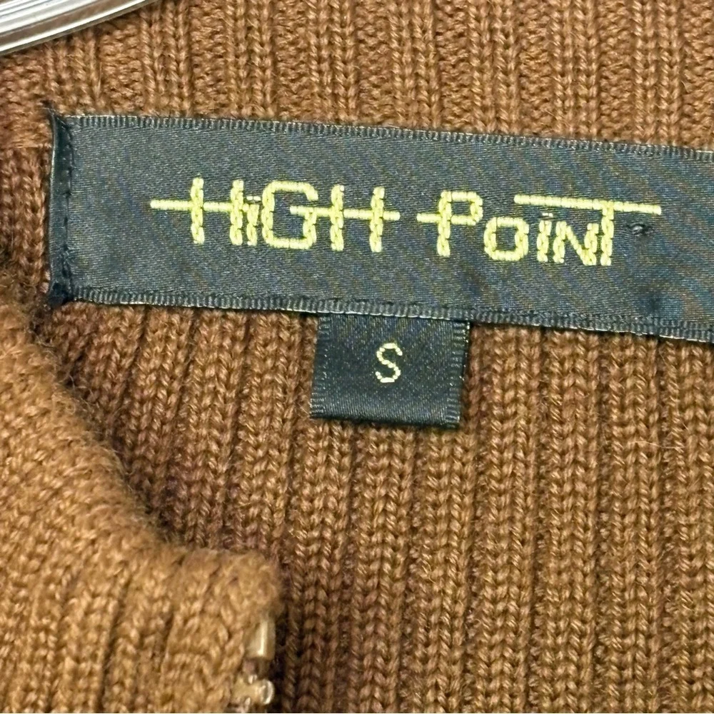 Vintage Wool Blend Suede Leather Patchwork Zip Cardigan Jacket Sweater Boho 70s - Picture 14 of 16